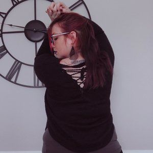 Rue 21 Lace Up Back Sweater